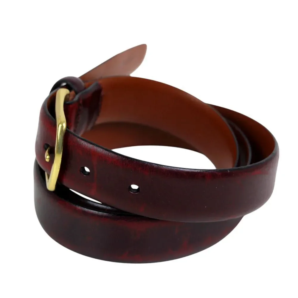 Men's Wearhouse REDDISH BROWN LEATHER 1 1/8